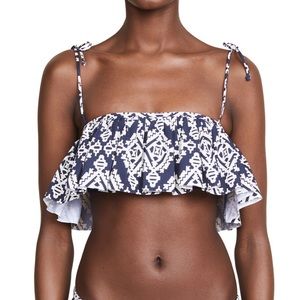 Tory Burch geo flounce Top